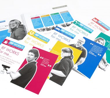 Realise Futures RF WORKS branding & literature design
