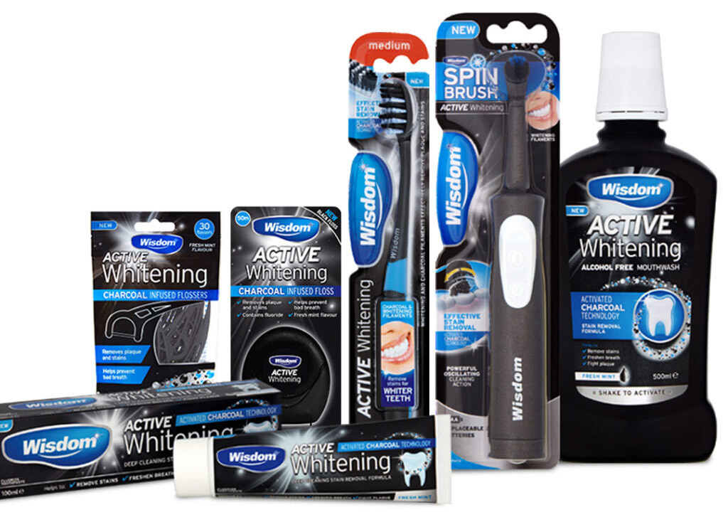 Wisdom Active Whitening range extensions packaging design