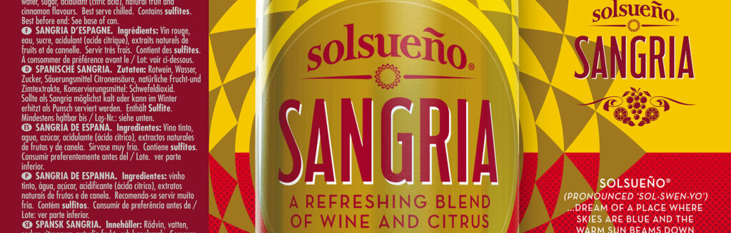 Solsueño Sangria branding and packaging design