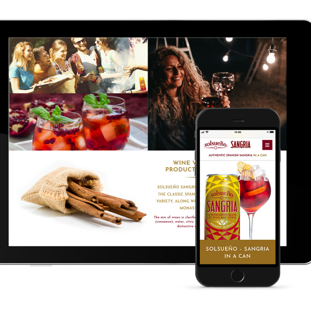 point of sale design and website design for startup drinks brand