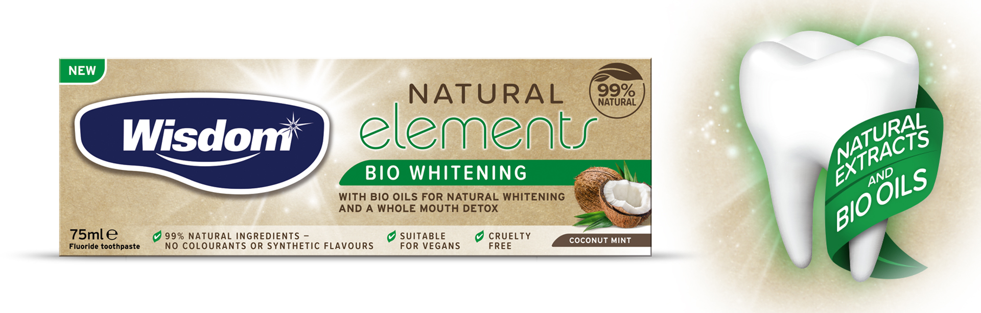 Wisdom Natural Elements Toothpaste branding & packaging design The