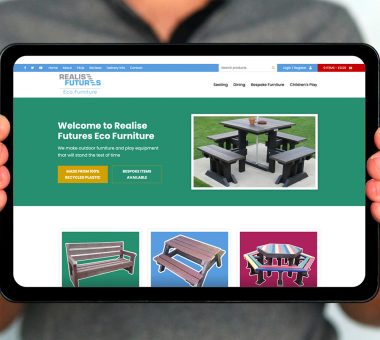 Realise Futures Eco Furniture eCommerce website design