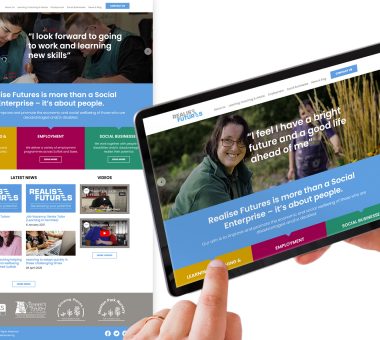 Realise Futures corporate website design