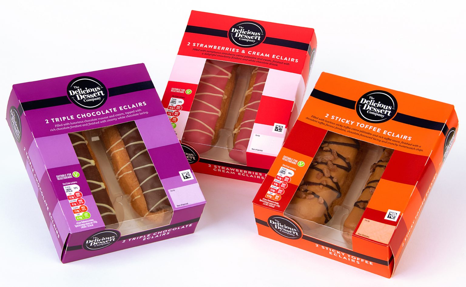 Branding and packaging design for The Delicious Dessert Company TFP