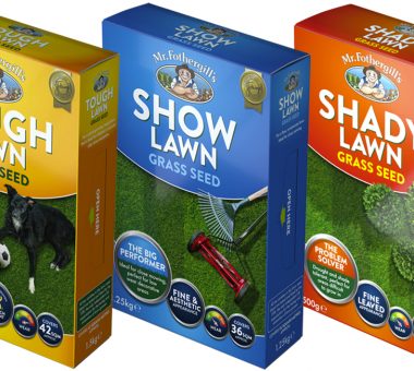 Mr Fothergill’s lawn seed box packaging design