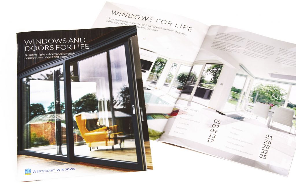 Westcoast Windows consumer brochure design