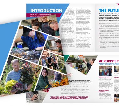 Realise Futures Annual Report brochure design