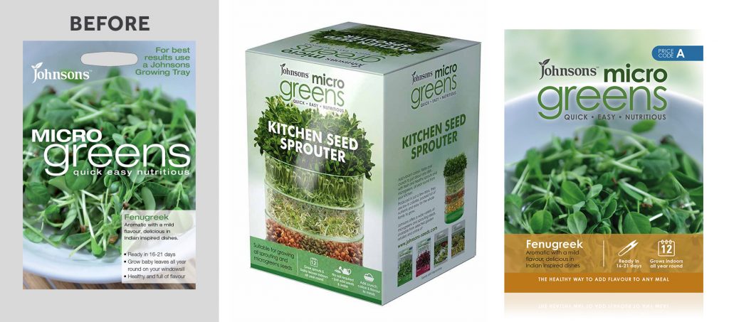 Johnsons Seeds packaging design