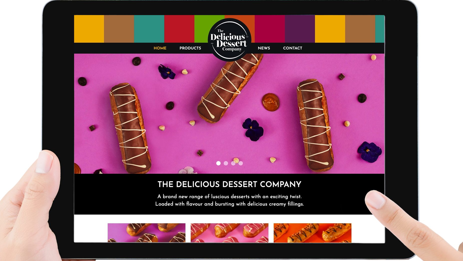 website design food brand
