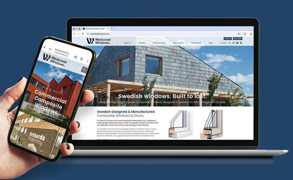 Westcoast Windows website branding refresh