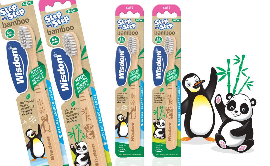 Wisdom Toothbrushes packaging design for children’s bamboo toothbrush