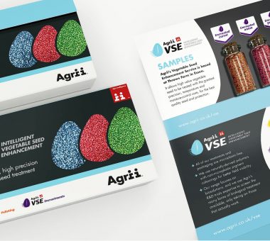 Agrii bespoke VSE seed sample pack packaging literature design