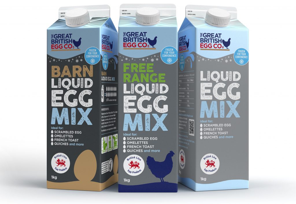 The Great British Egg Co. frozen liquid egg packaging design