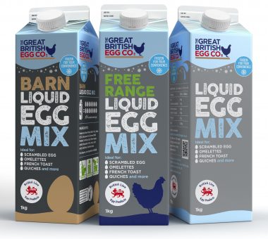The Great British Egg Co. frozen liquid egg foodservice packaging design