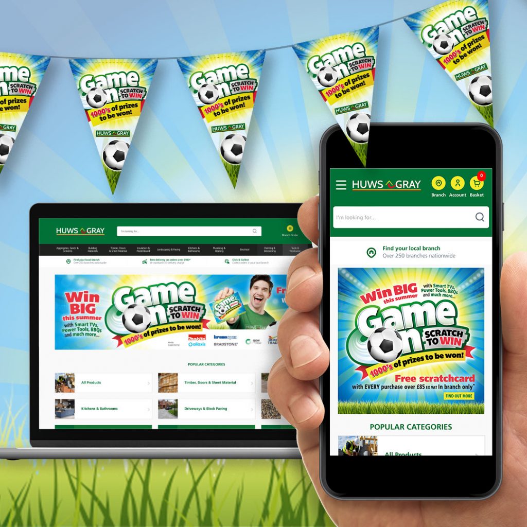 Huws Gray ‘Game On’ football themed promotional campaign