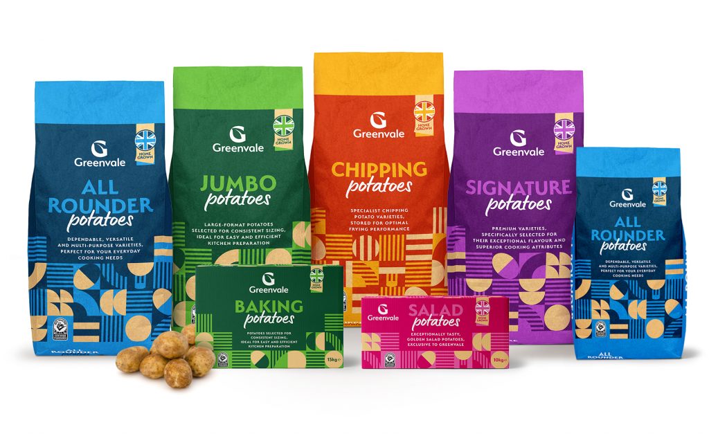 Greenvale Foodservice Potato Packaging Design