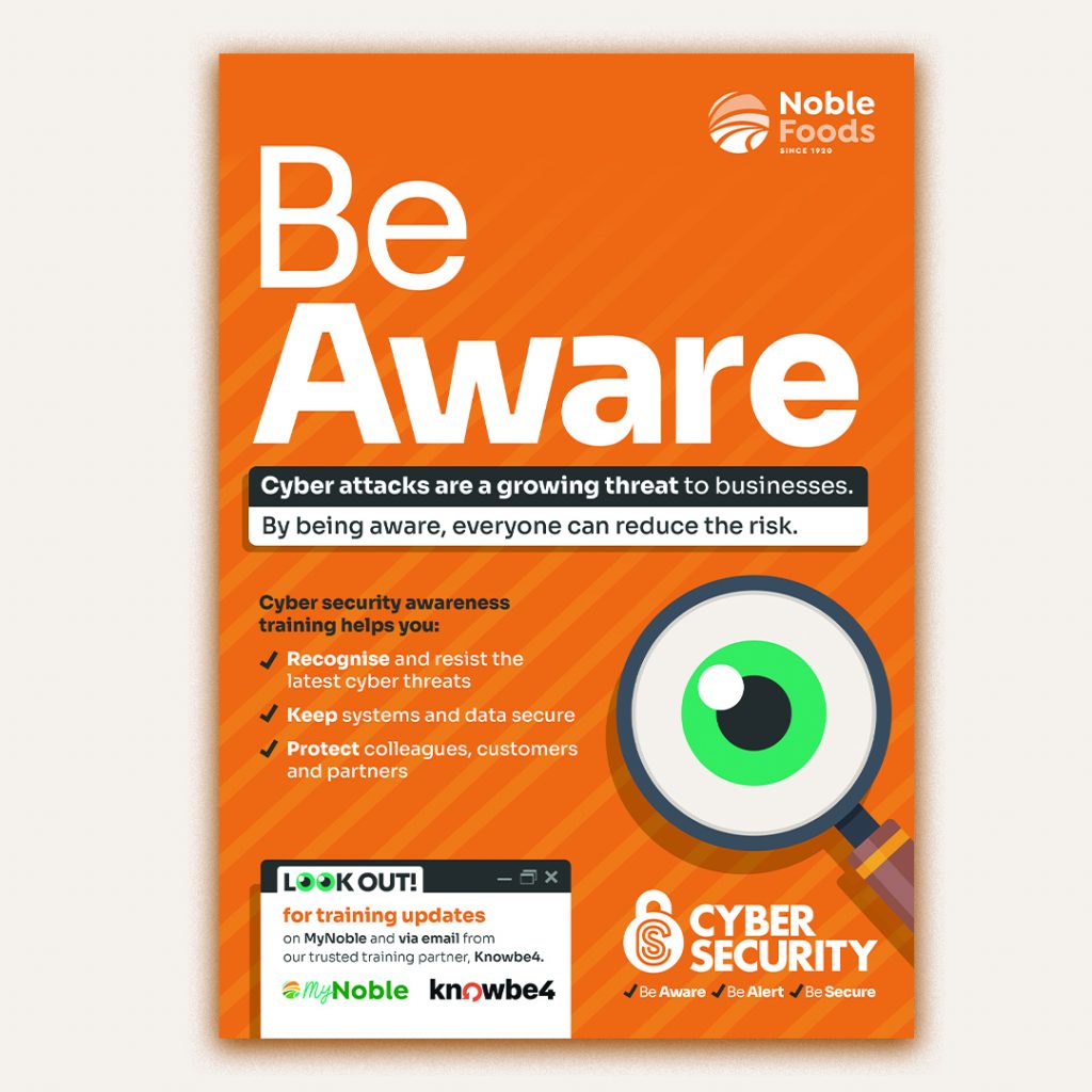 Noble Foods Cyber Security branding internal communications