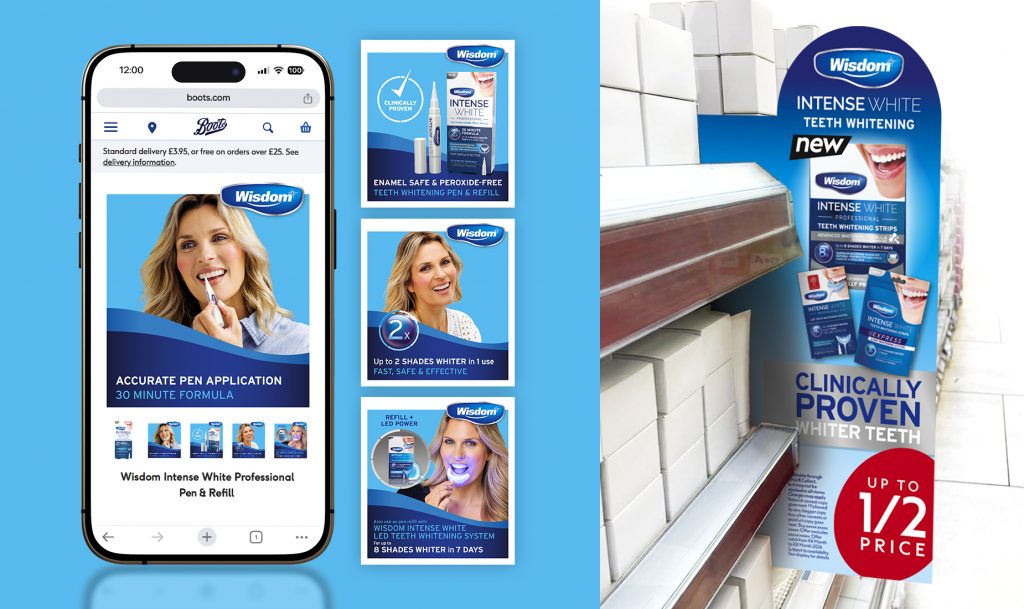 Wisdom Toothbrushes Intense White online and in-store promotion
